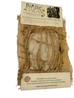 Birdie Tweats Bedding Material Spring Bird Nests Merino Wool Burlap